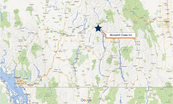 mulvehill creek wilderness inn and chapel map revelstoke bc canada